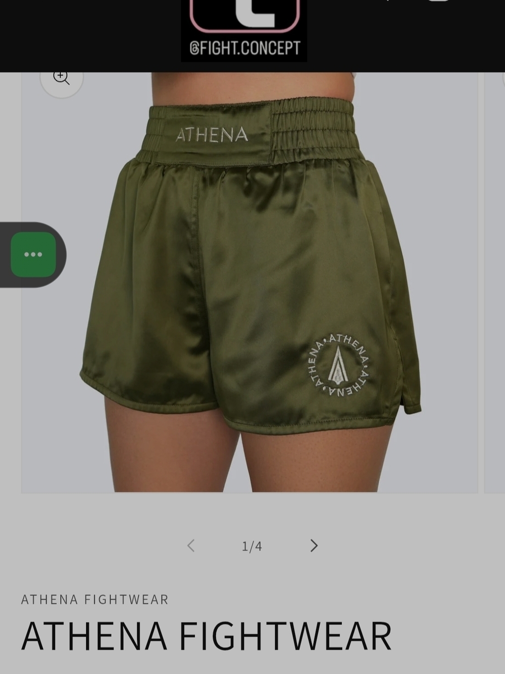 ATHENA Olive Satin Women's Shorts - Picture 9 of 9